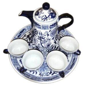 Bombay Tea Set with Circular Serving Tray